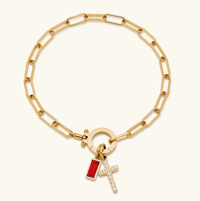 Aurum Moon-Stone Love Knot Bracelet