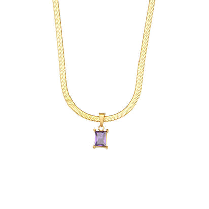 Aurum Diamond Square Pendant Necklace