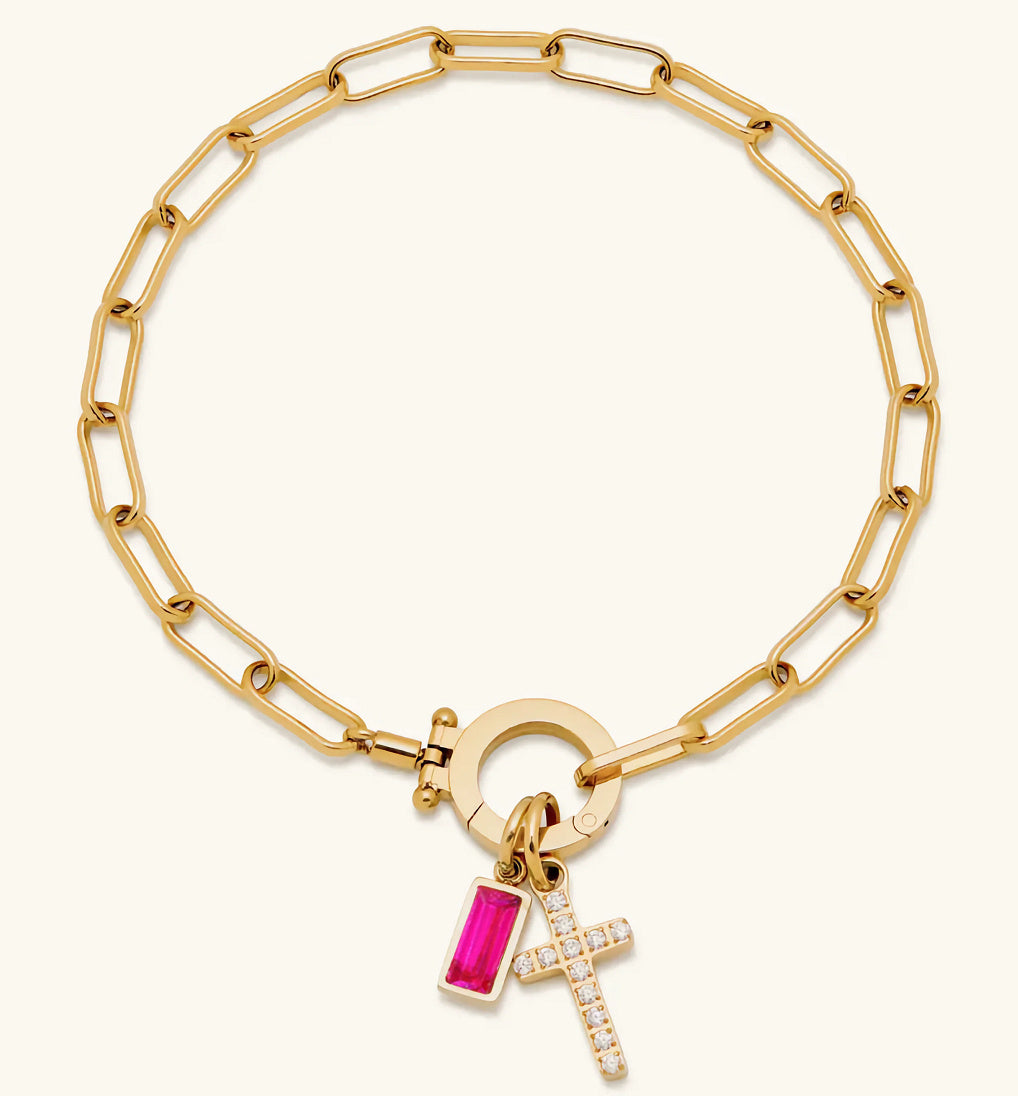 Aurum Moon-Stone Love Knot Bracelet