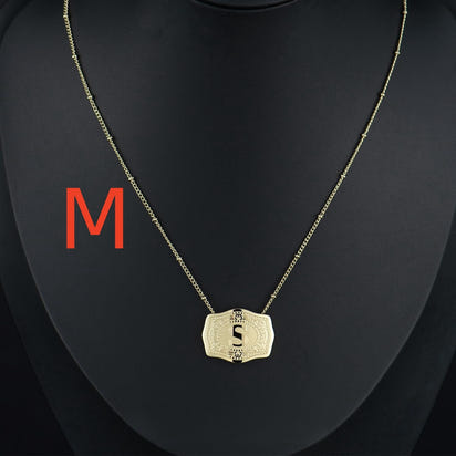 Aurum Slim Embossed Chain Necklace