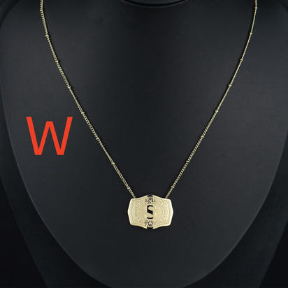 Aurum Slim Embossed Chain Necklace