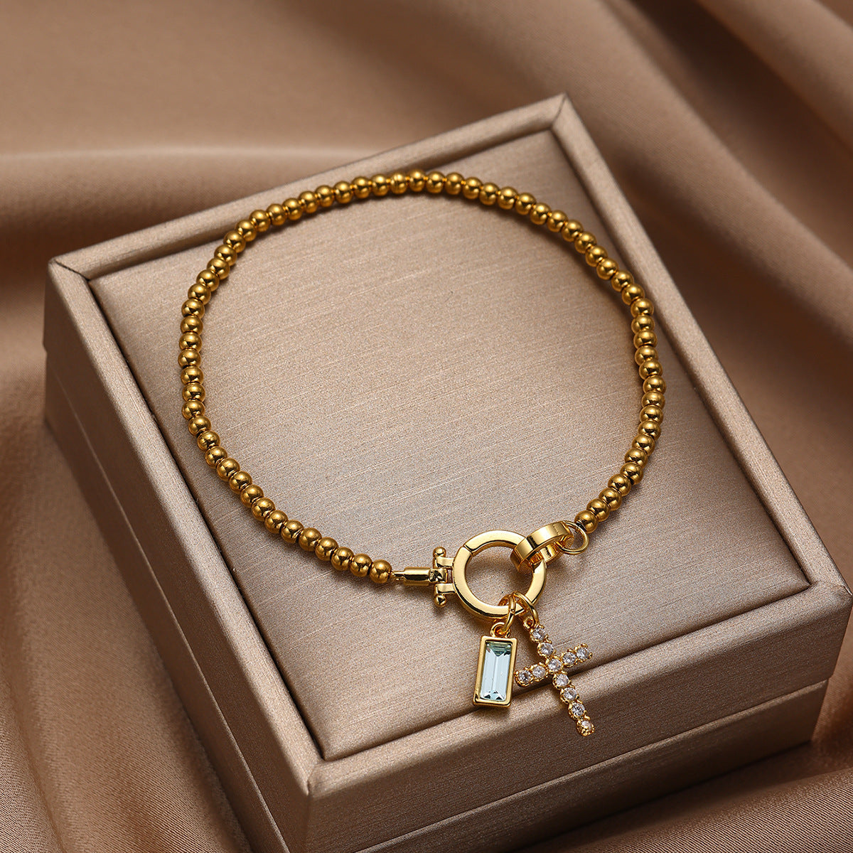 Aurum Moon-Stone Love Knot Bracelet