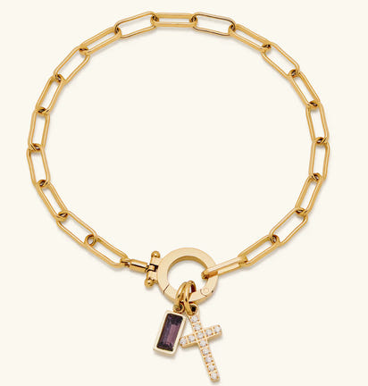 Aurum Moon-Stone Love Knot Bracelet