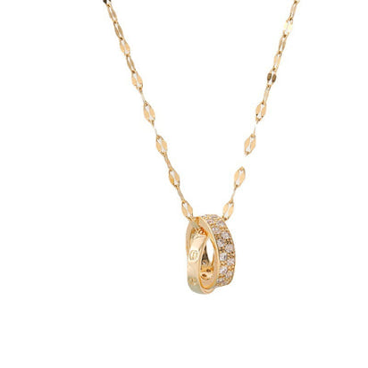 Aurum Dual-Ring Titanium Necklace