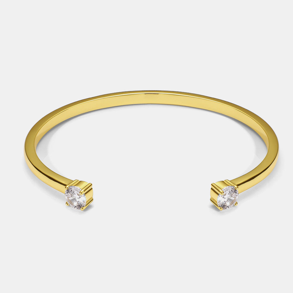 Aurum Twin-Zircon Gold Bracelet