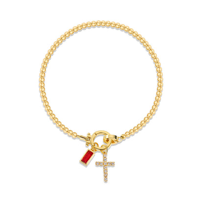 Aurum Moon-Stone Love Knot Bracelet