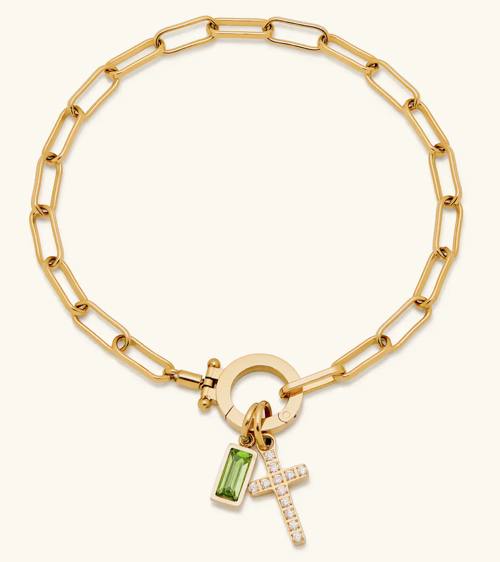Aurum Moon-Stone Love Knot Bracelet