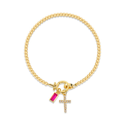 Aurum Moon-Stone Love Knot Bracelet