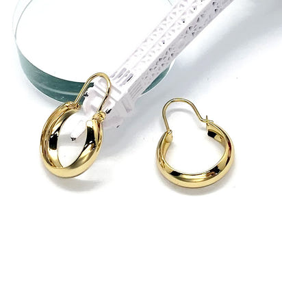 Aurum Trend Gold Plated Hoop Earrings