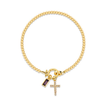 Aurum Moon-Stone Love Knot Bracelet