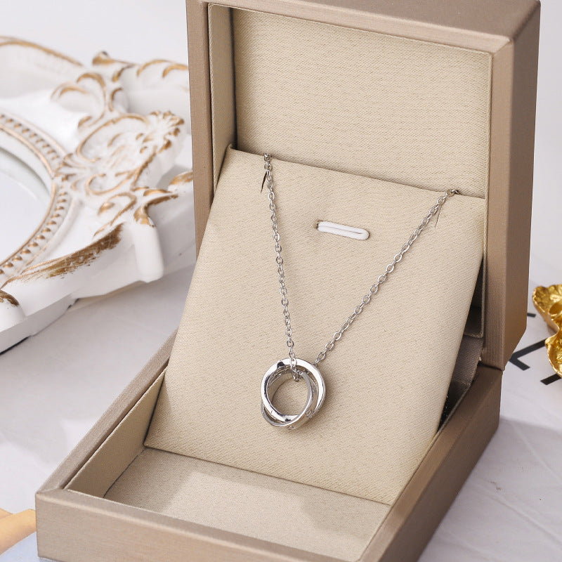 Aurum Dual-Ring Titanium Necklace
