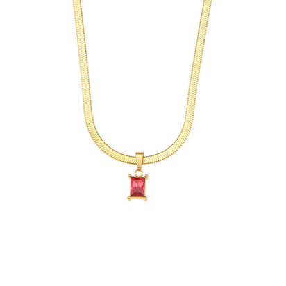 Aurum Diamond Square Pendant Necklace