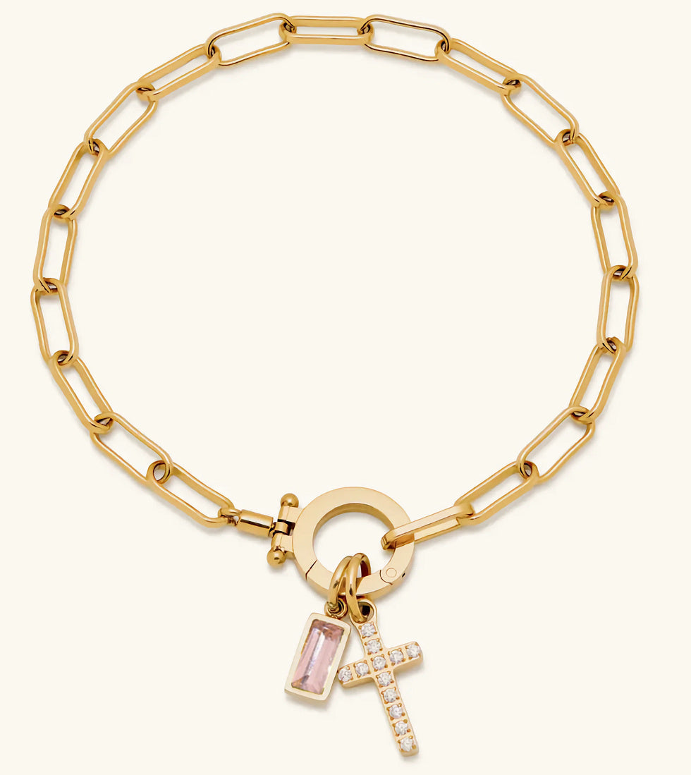 Aurum Moon-Stone Love Knot Bracelet