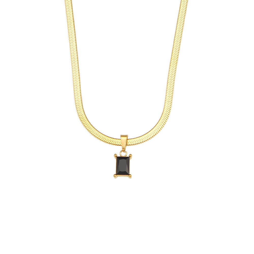Aurum Diamond Square Pendant Necklace
