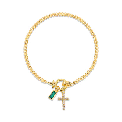 Aurum Moon-Stone Love Knot Bracelet