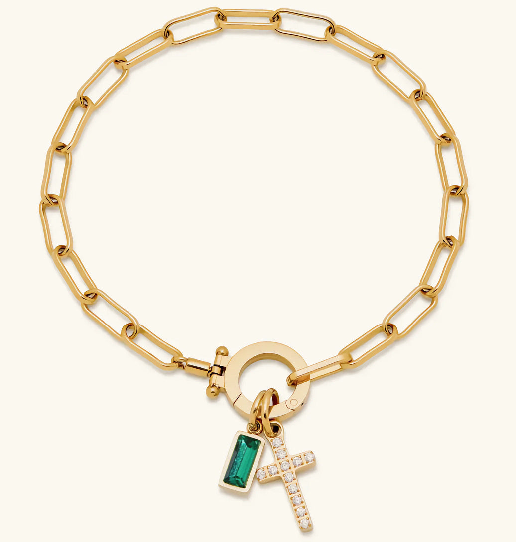 Aurum Moon-Stone Love Knot Bracelet