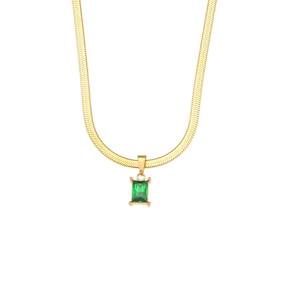 Aurum Diamond Square Pendant Necklace