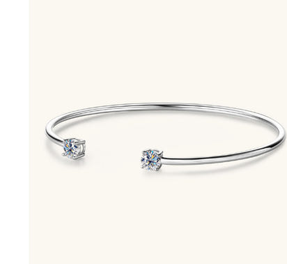 Aurum Twin-Zircon Gold Bracelet