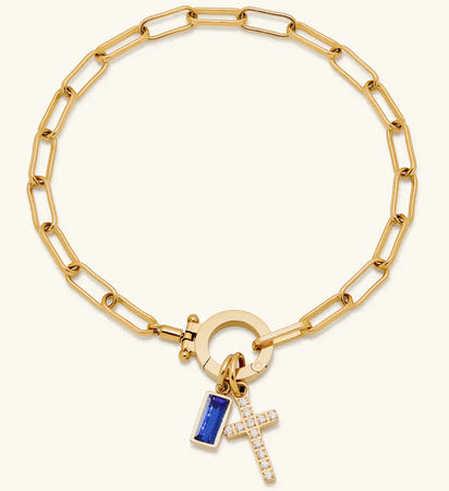 Aurum Moon-Stone Love Knot Bracelet