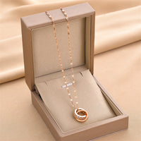 Aurum Dual-Ring Titanium Necklace