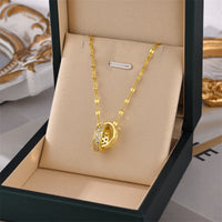 Aurum Dual-Ring Titanium Necklace