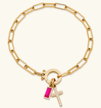 Aurum Moon-Stone Love Knot Bracelet