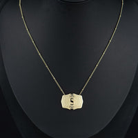 Aurum Slim Embossed Chain Necklace