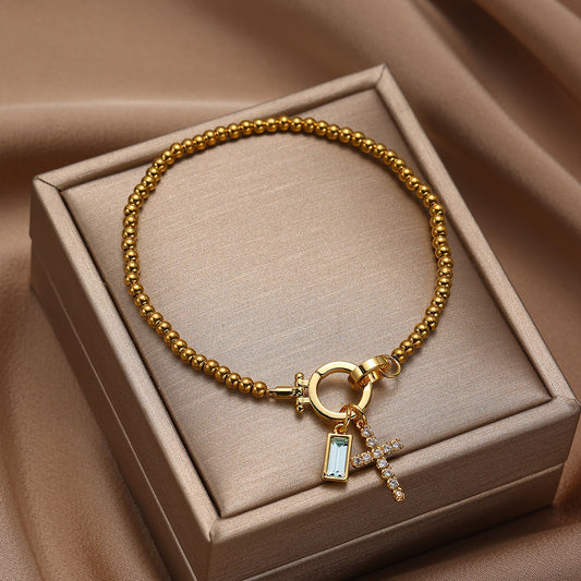 Aurum Moon-Stone Love Knot Bracelet