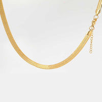 Aurum Flat Snake Bone Necklace (Unisex)