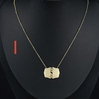 Aurum Slim Embossed Chain Necklace