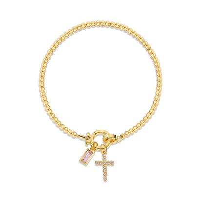 Aurum Moon-Stone Love Knot Bracelet