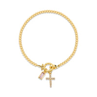 Aurum Moon-Stone Love Knot Bracelet