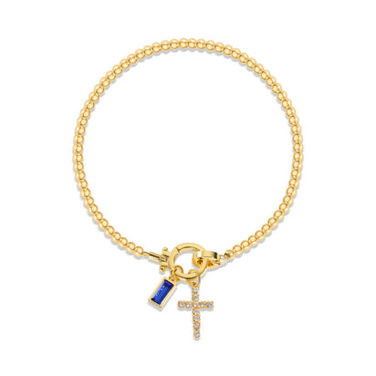 Aurum Moon-Stone Love Knot Bracelet