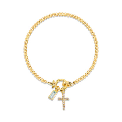 Aurum Moon-Stone Love Knot Bracelet
