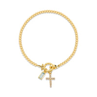 Aurum Moon-Stone Love Knot Bracelet