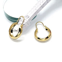 Aurum Trend Gold Plated Hoop Earrings