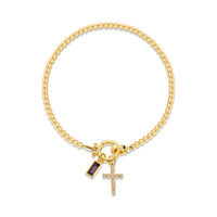 Aurum Moon-Stone Love Knot Bracelet
