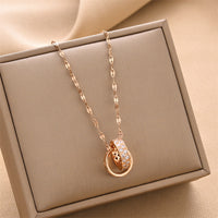 Aurum Dual-Ring Titanium Necklace