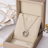 Aurum Dual-Ring Titanium Necklace