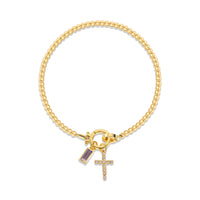 Aurum Moon-Stone Love Knot Bracelet