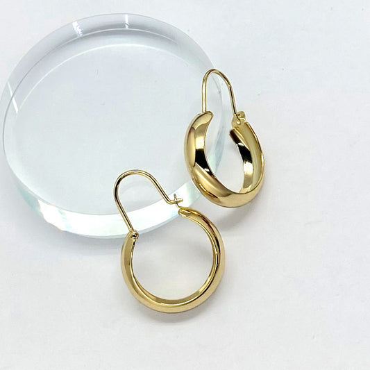 Aurum Trend Gold Plated Hoop Earrings
