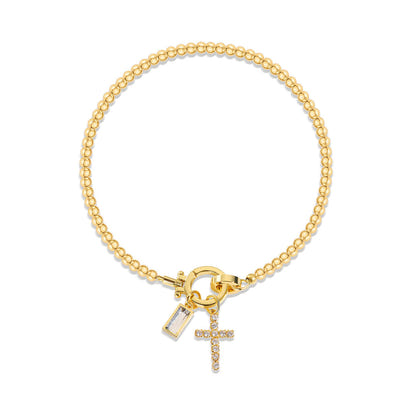Aurum Moon-Stone Love Knot Bracelet