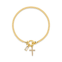 Aurum Moon-Stone Love Knot Bracelet