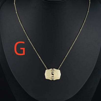 Aurum Slim Embossed Chain Necklace