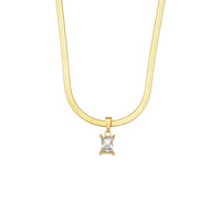 Aurum Diamond Square Pendant Necklace
