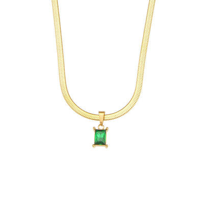 Aurum Diamond Square Pendant Necklace